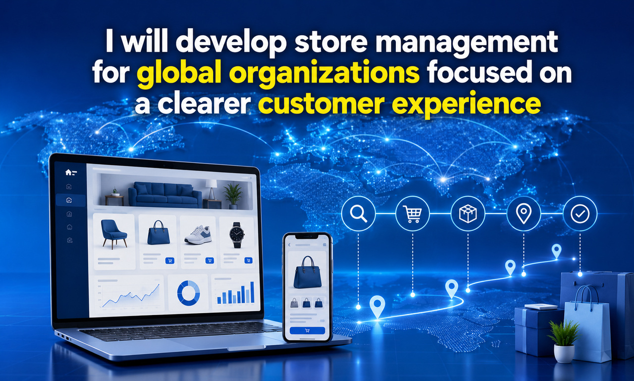 I will develop store management for global organizations focused on a clearer customer experience