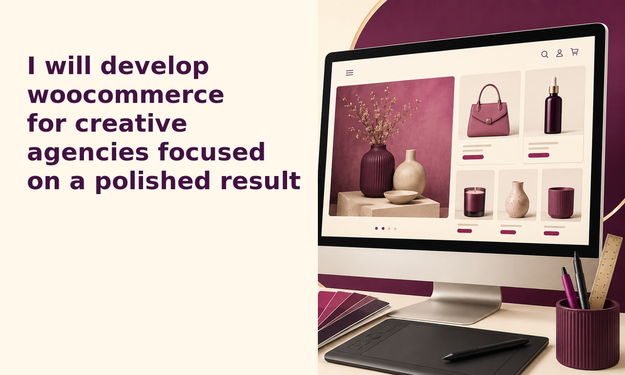I will develop woocommerce for creative agencies focused on a polished result