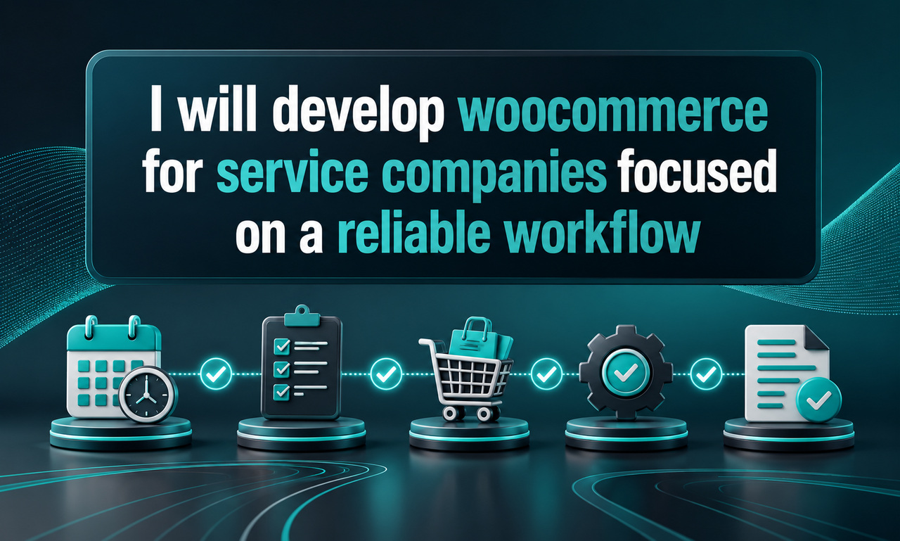I will develop woocommerce for service companies focused on a reliable workflow