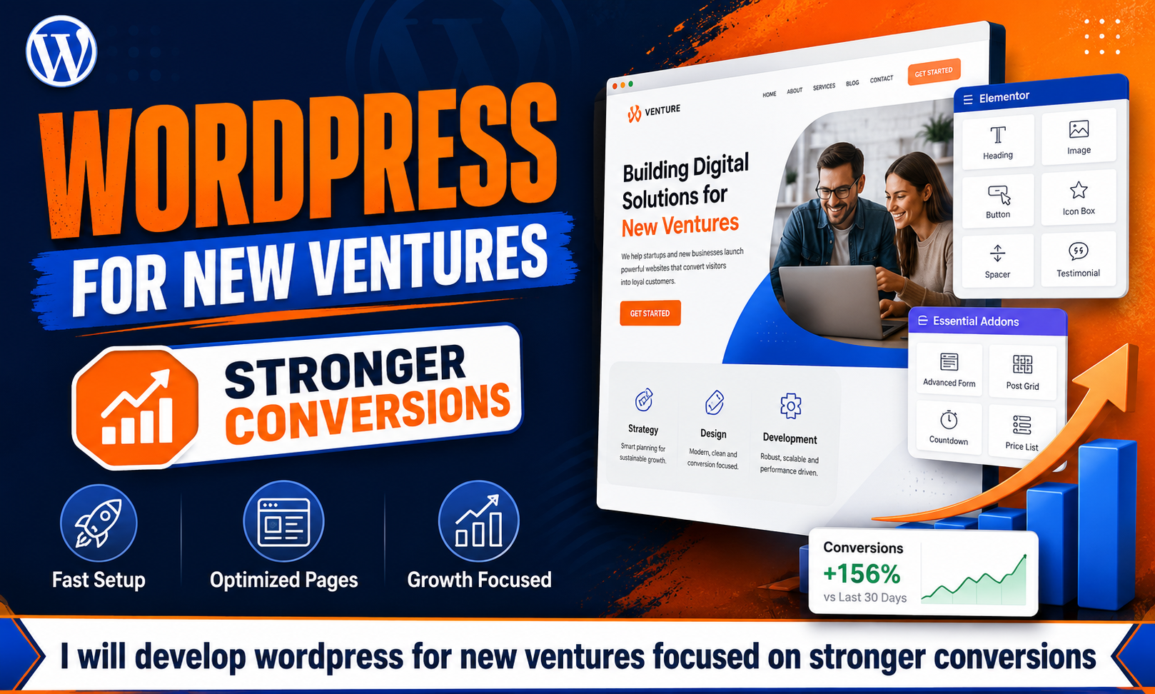 I will develop wordpress for new ventures focused on stronger conversions