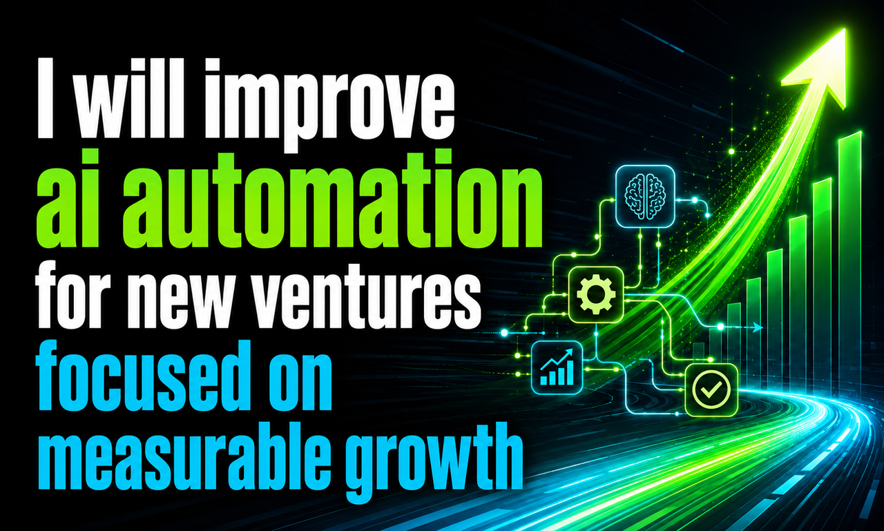 I will improve ai automation for new ventures focused on measurable growth