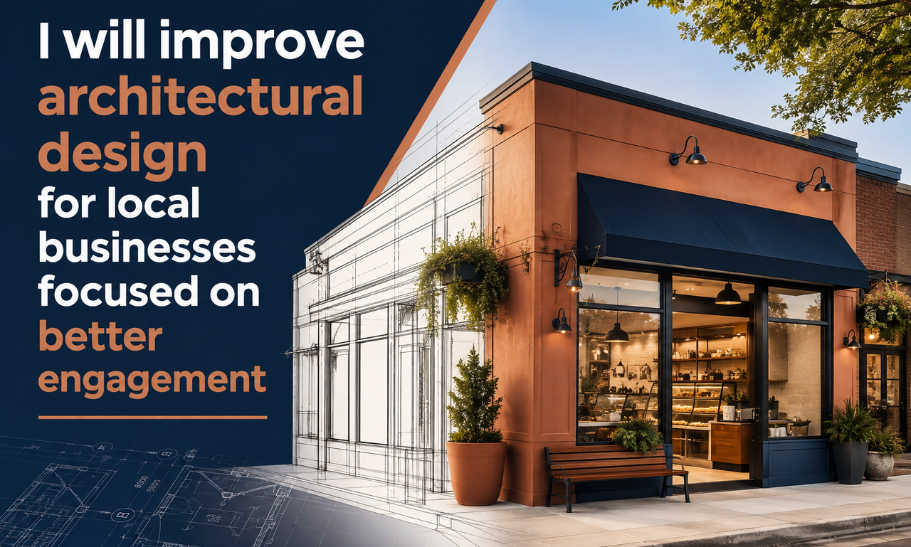 I will improve architectural design for local businesses focused on better engagement