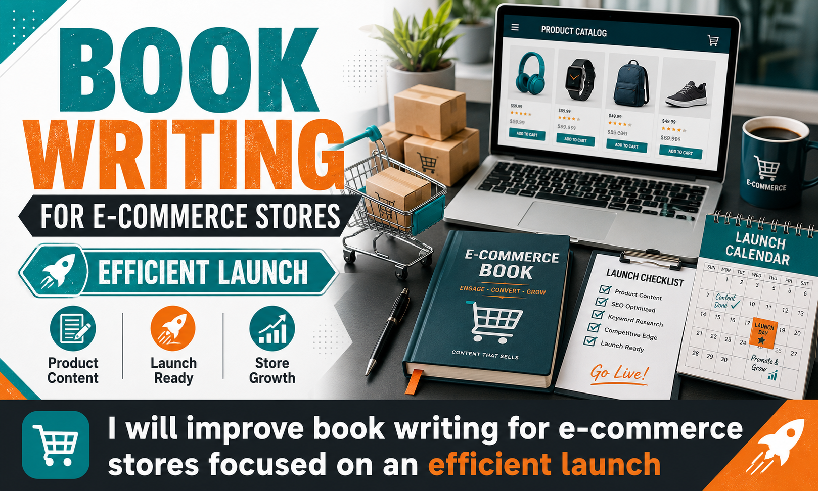 I will improve book writing for e-commerce stores focused on an efficient launch