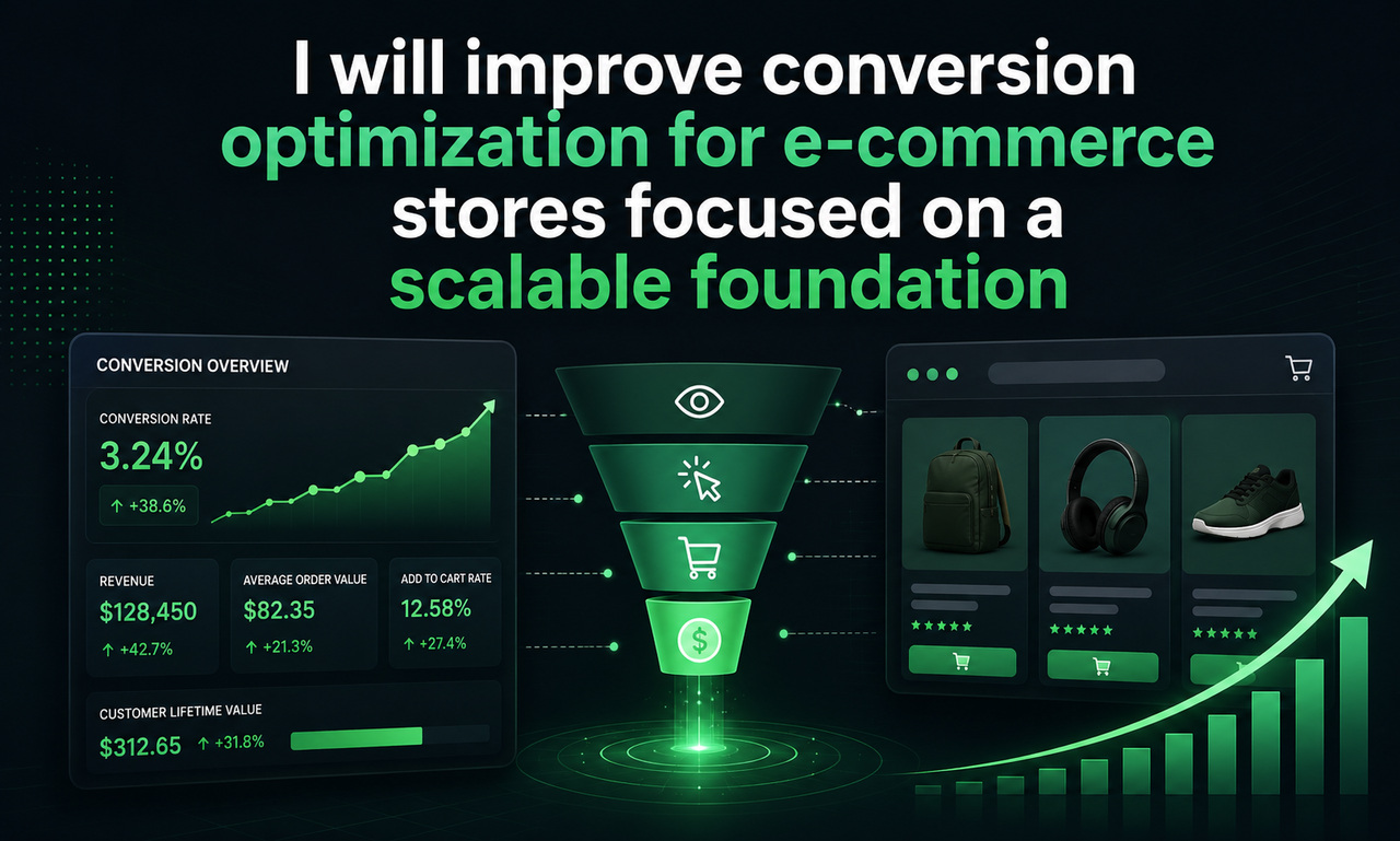I will improve conversion optimization for e-commerce stores focused on a scalable foundation