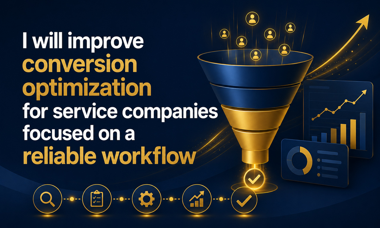 I will improve conversion optimization for service companies focused on a reliable workflow