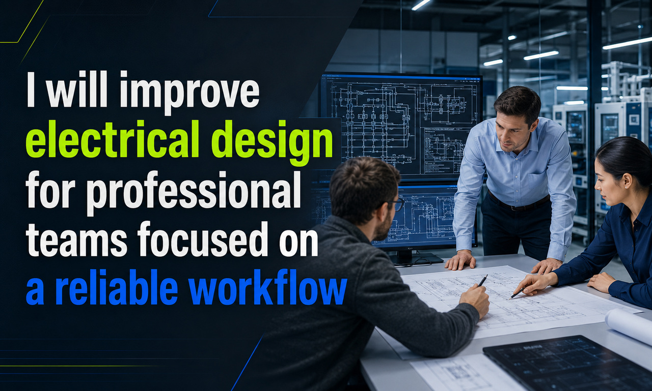I will improve electrical design for professional teams focused on a reliable workflow