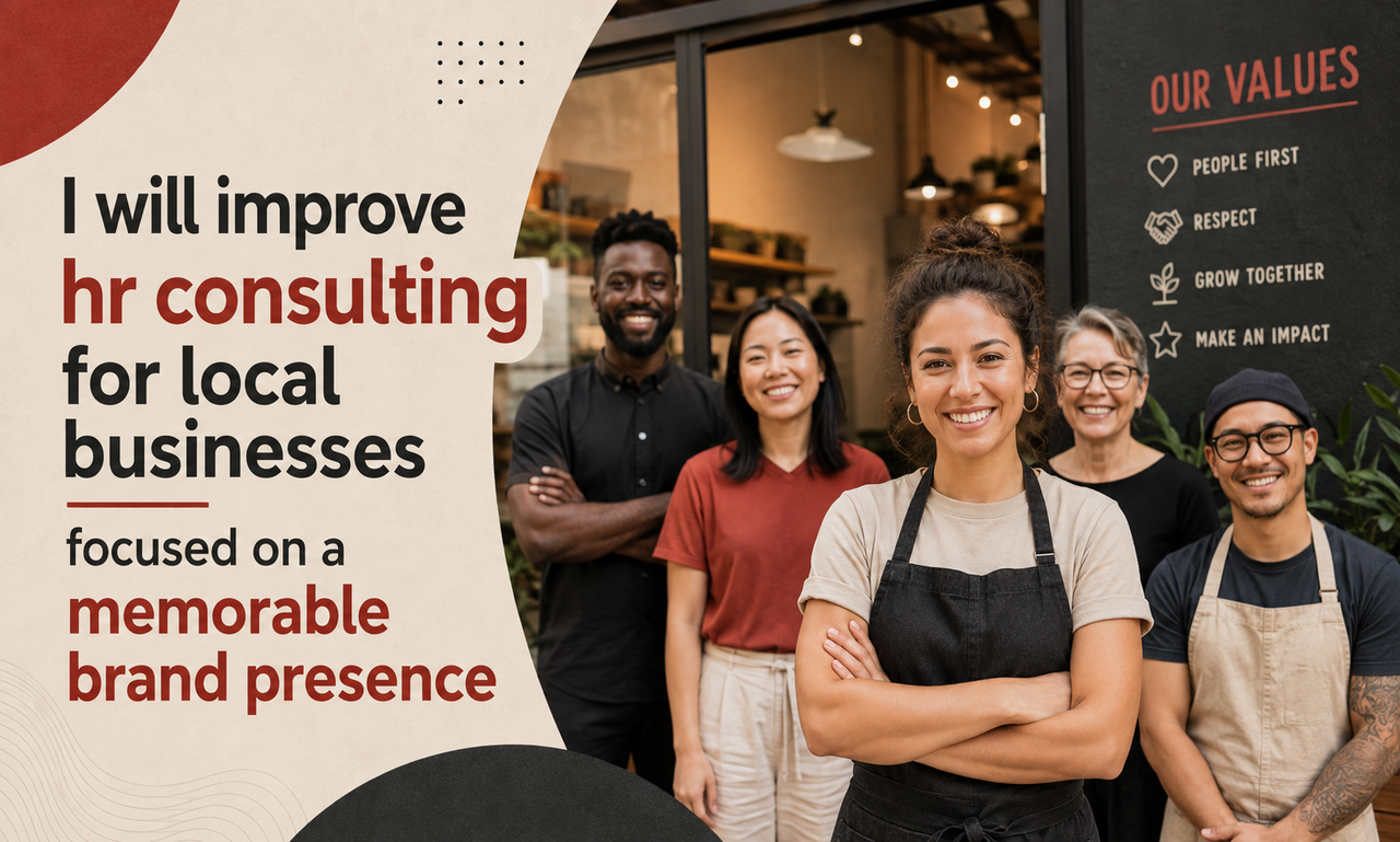I will improve hr consulting for local businesses focused on a memorable brand presence