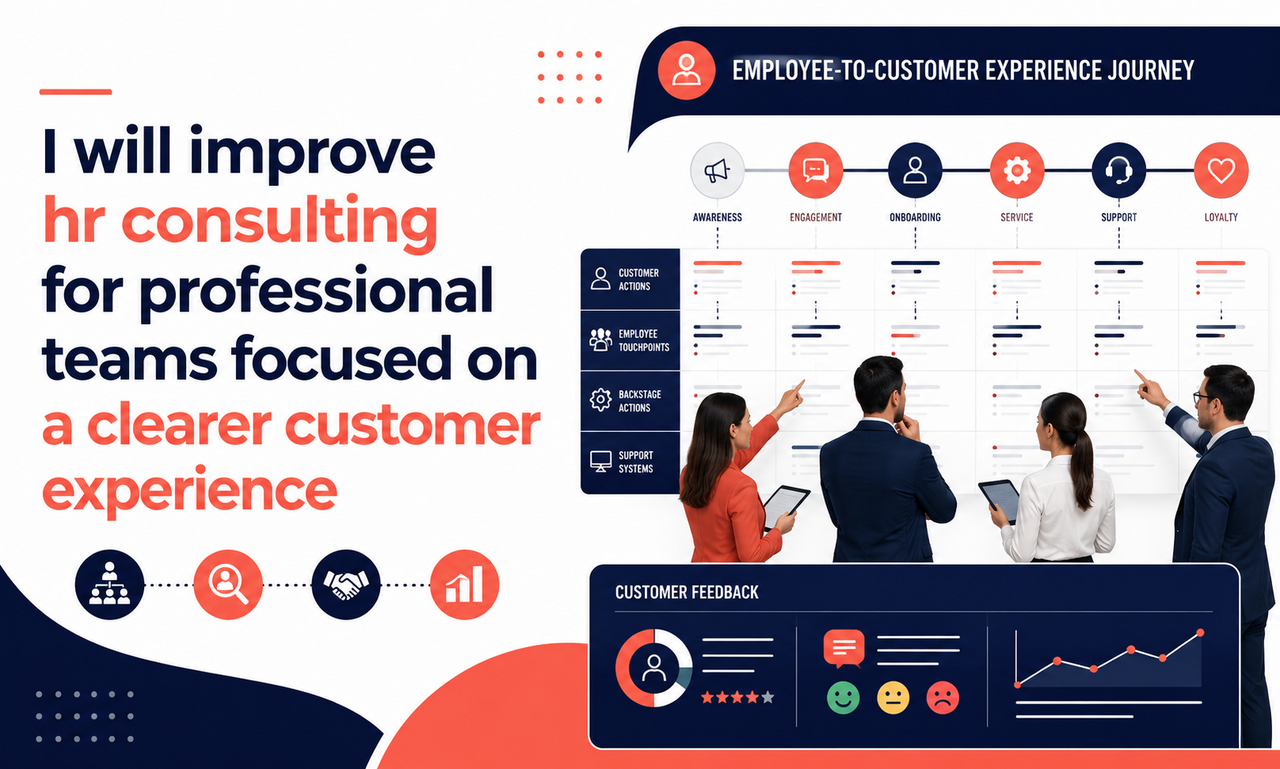 I will improve hr consulting for professional teams focused on a clearer customer experience