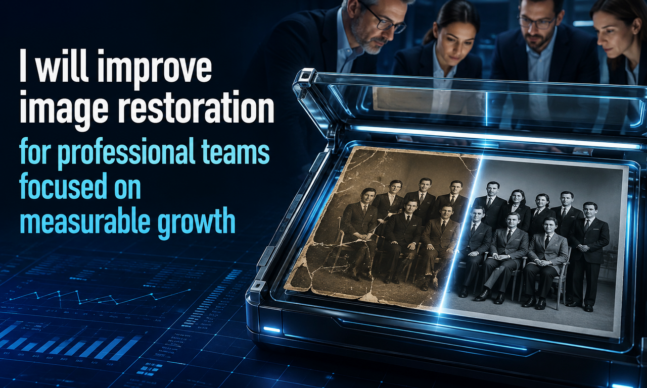 I will improve image restoration for professional teams focused on measurable growth