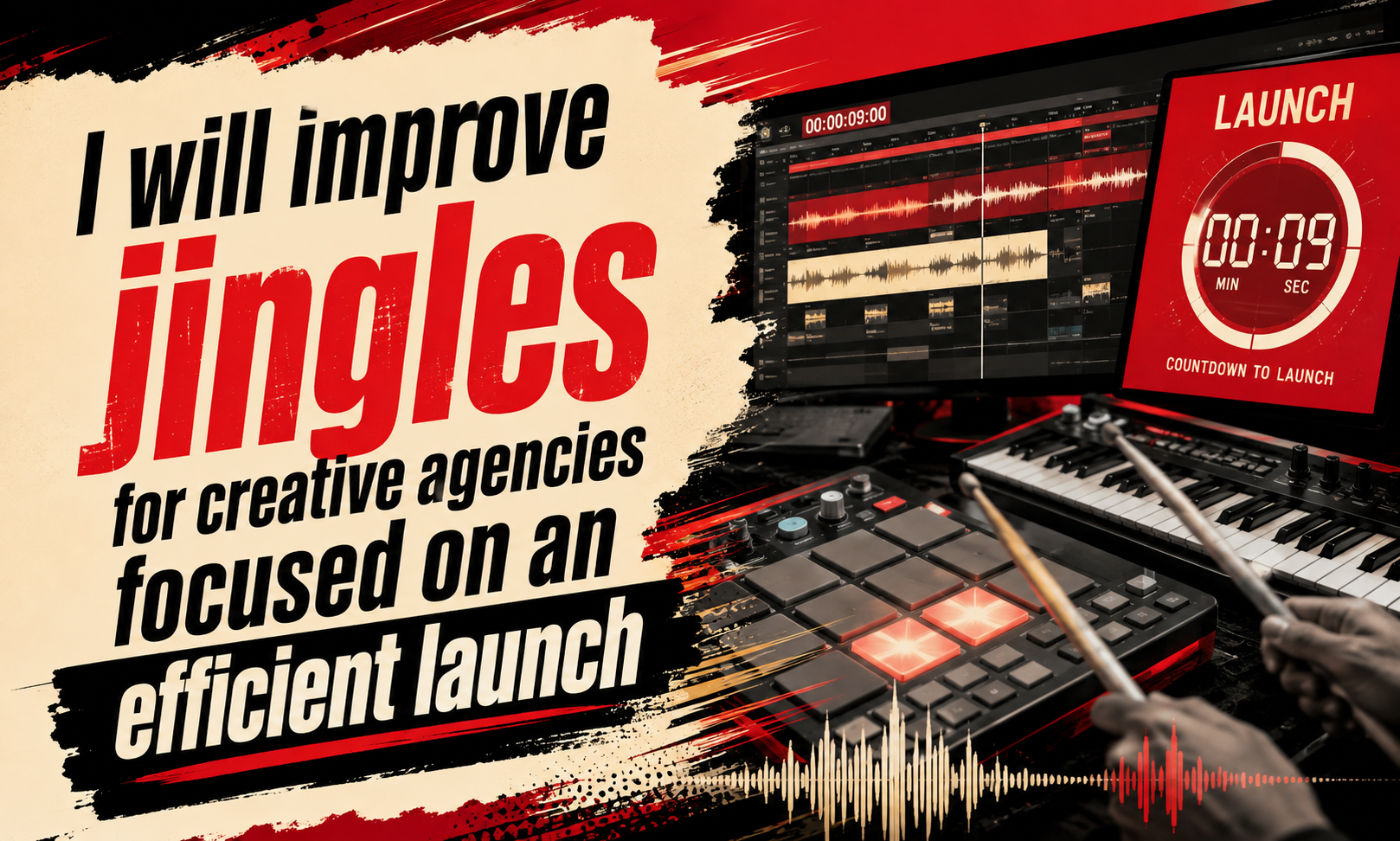 I will improve jingles for creative agencies focused on an efficient launch