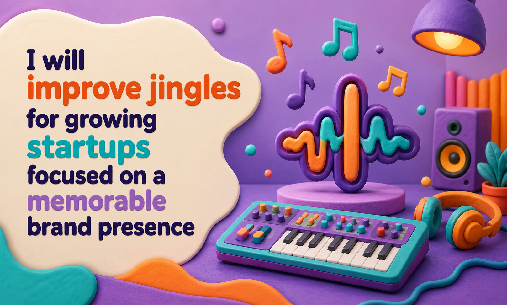 I will improve jingles for growing startups focused on a memorable brand presence