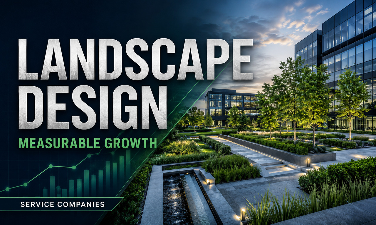 I will improve landscape design for service companies focused on measurable growth
