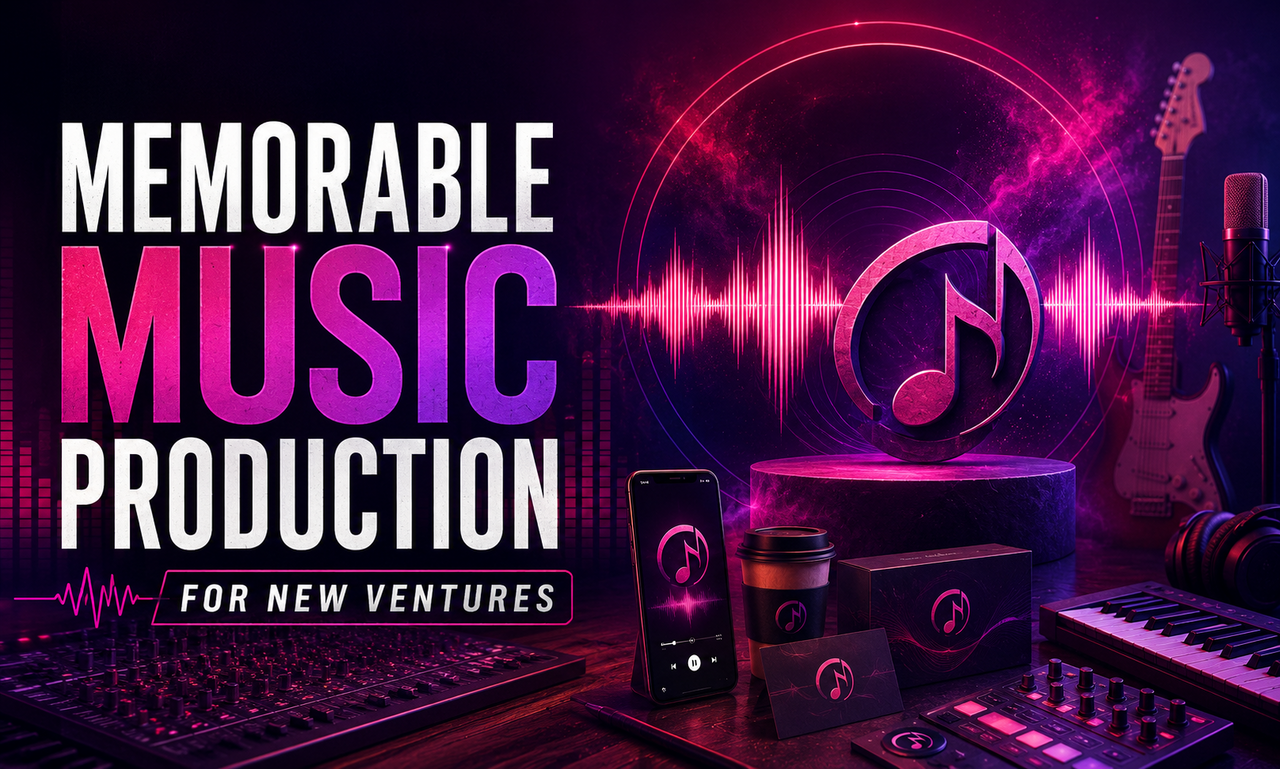I will improve music production for new ventures focused on a memorable brand presence
