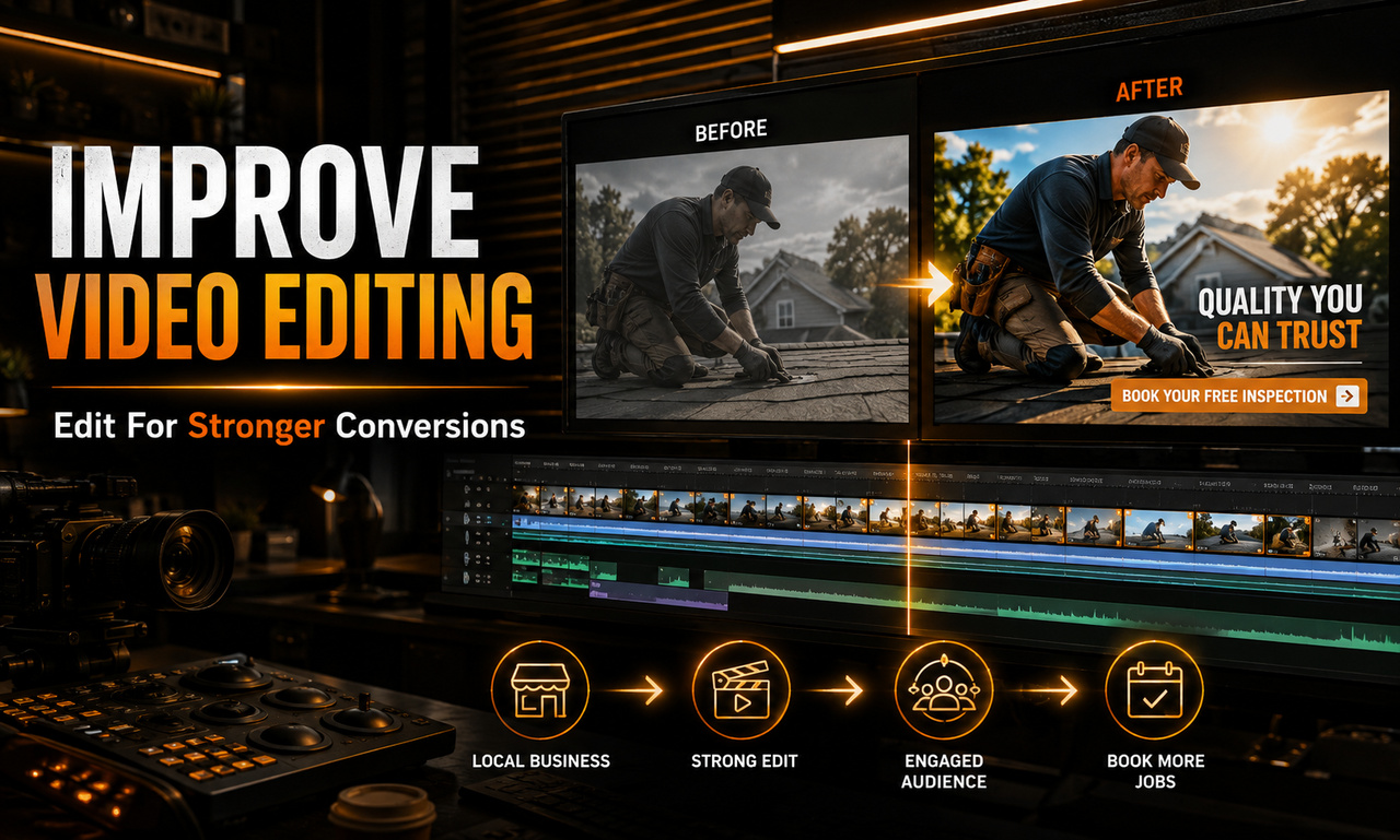 I will improve video editing for local businesses focused on stronger conversions