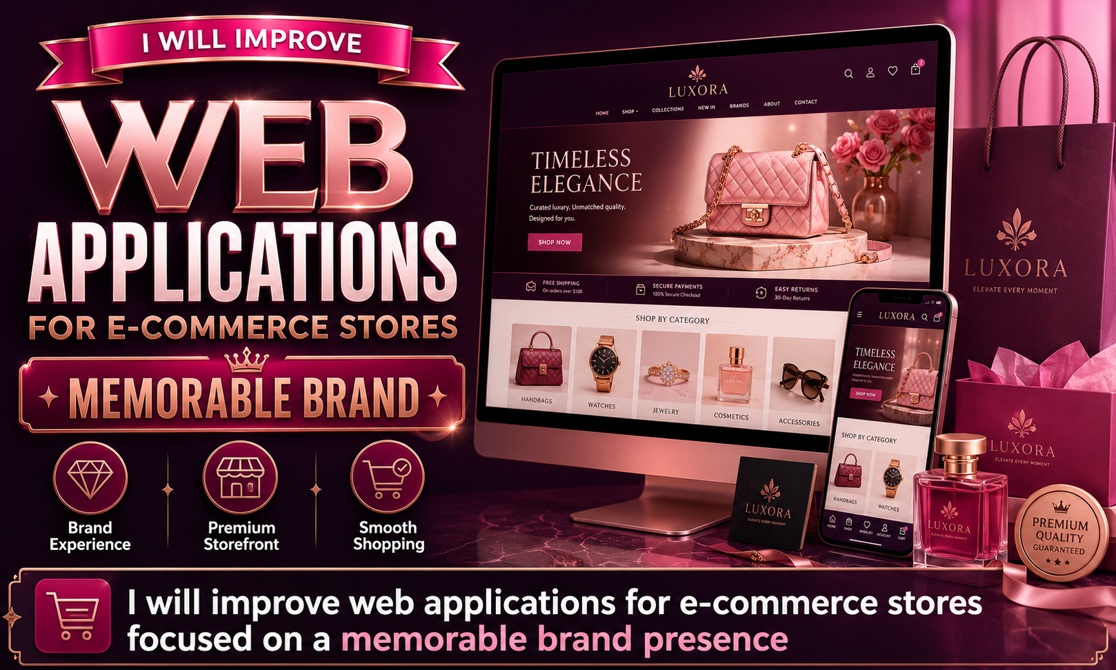 I will improve web applications for e-commerce stores focused on a memorable brand presence