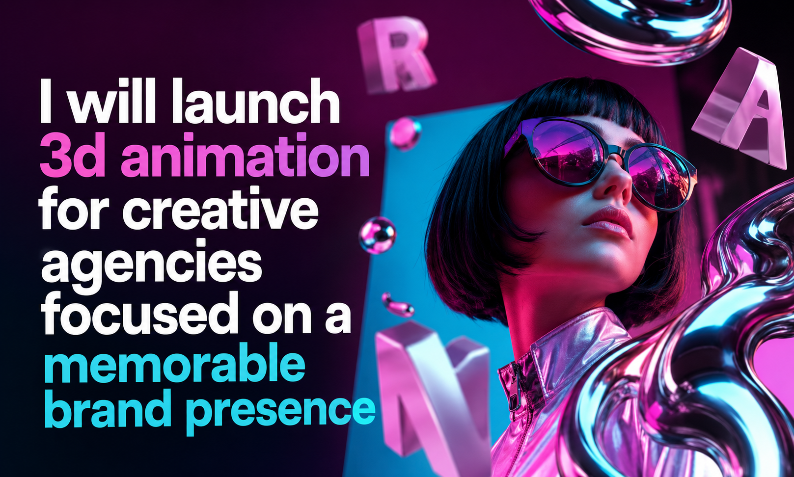 I will launch 3d animation for creative agencies focused on a memorable brand presence