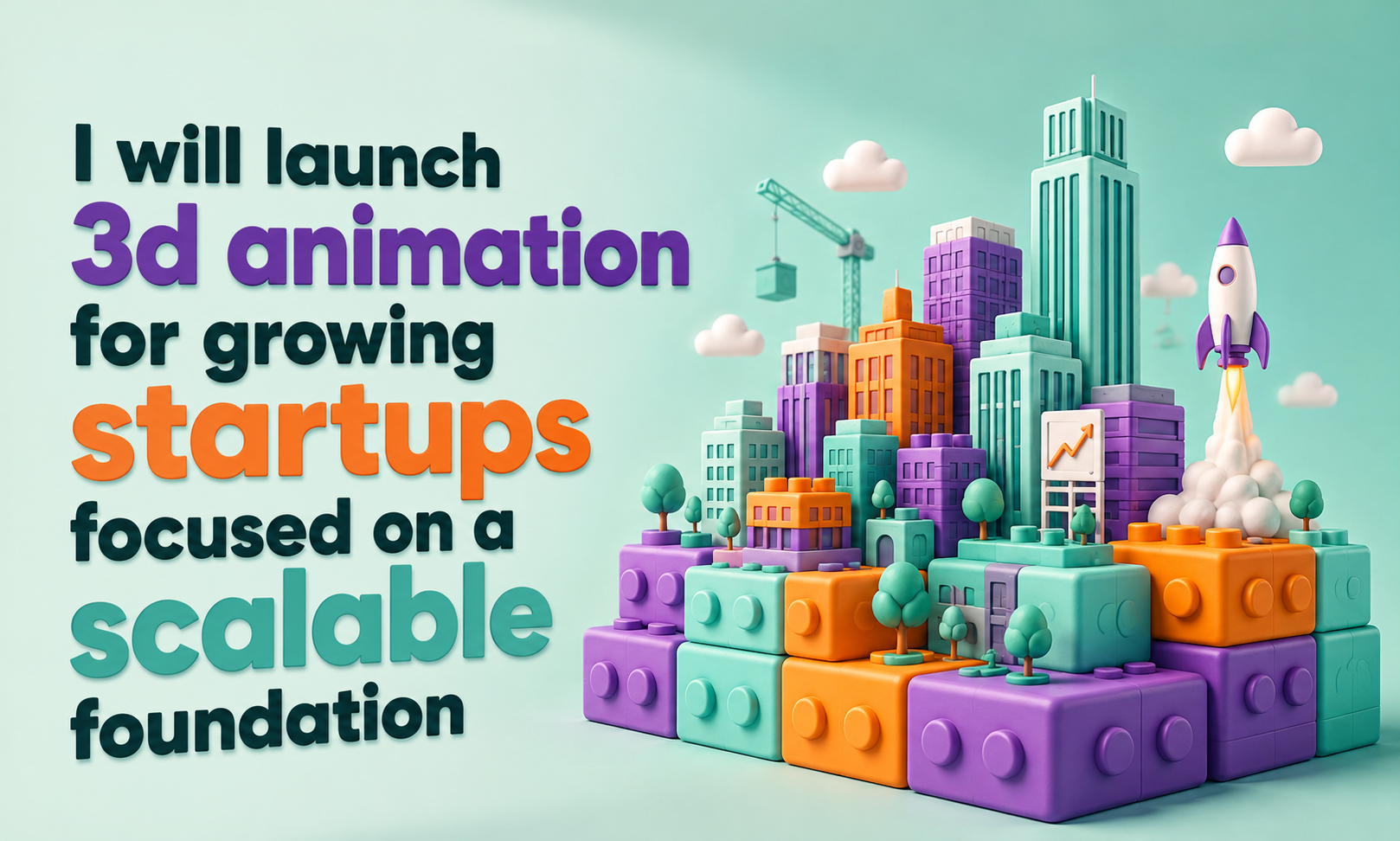I will launch 3d animation for growing startups focused on a scalable foundation