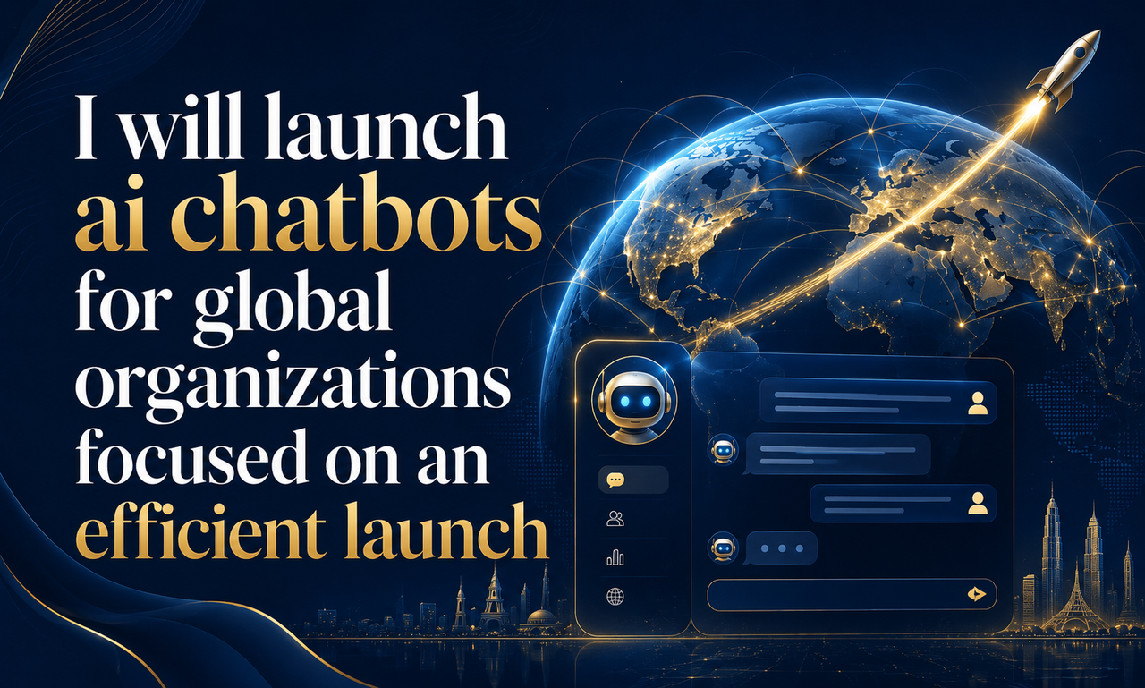 I will launch ai chatbots for global organizations focused on an efficient launch