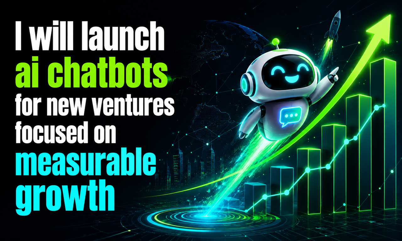 I will launch ai chatbots for new ventures focused on measurable growth