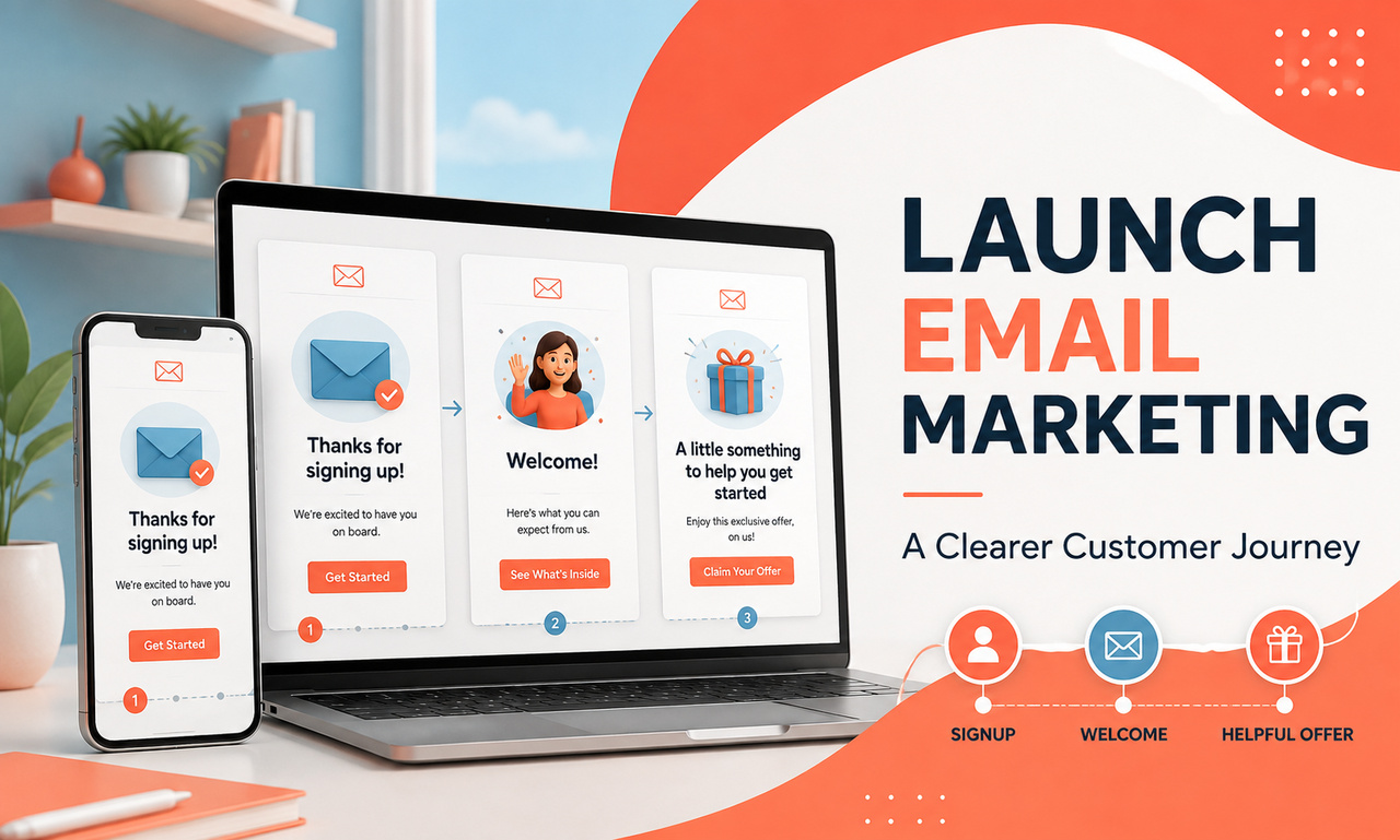 I will launch email marketing for new ventures focused on a clearer customer experience