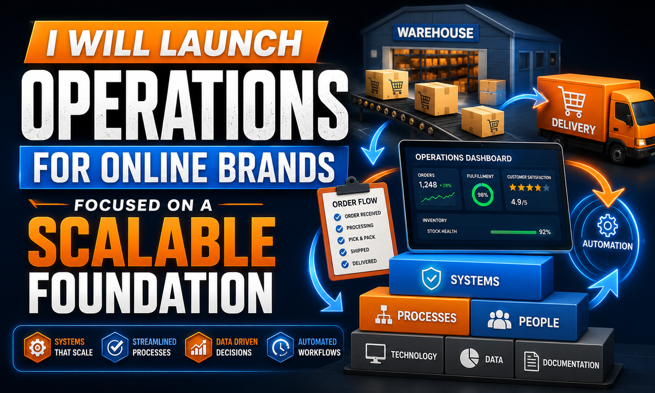 I will launch operations for online brands focused on a scalable foundation