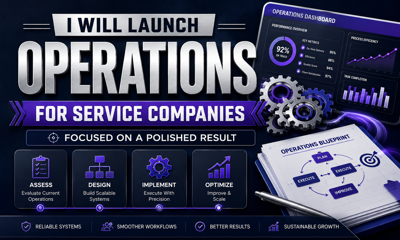 I will launch operations for service companies focused on a polished result