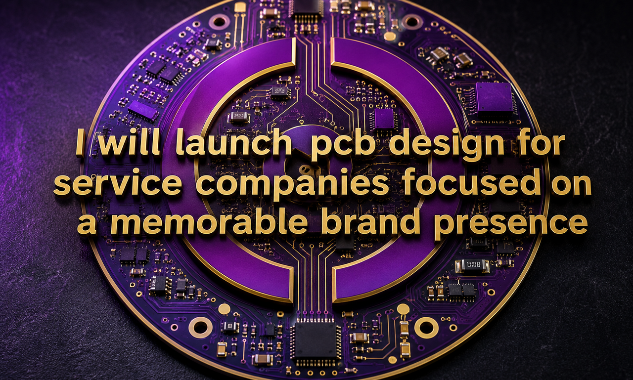 I will launch pcb design for service companies focused on a memorable brand presence