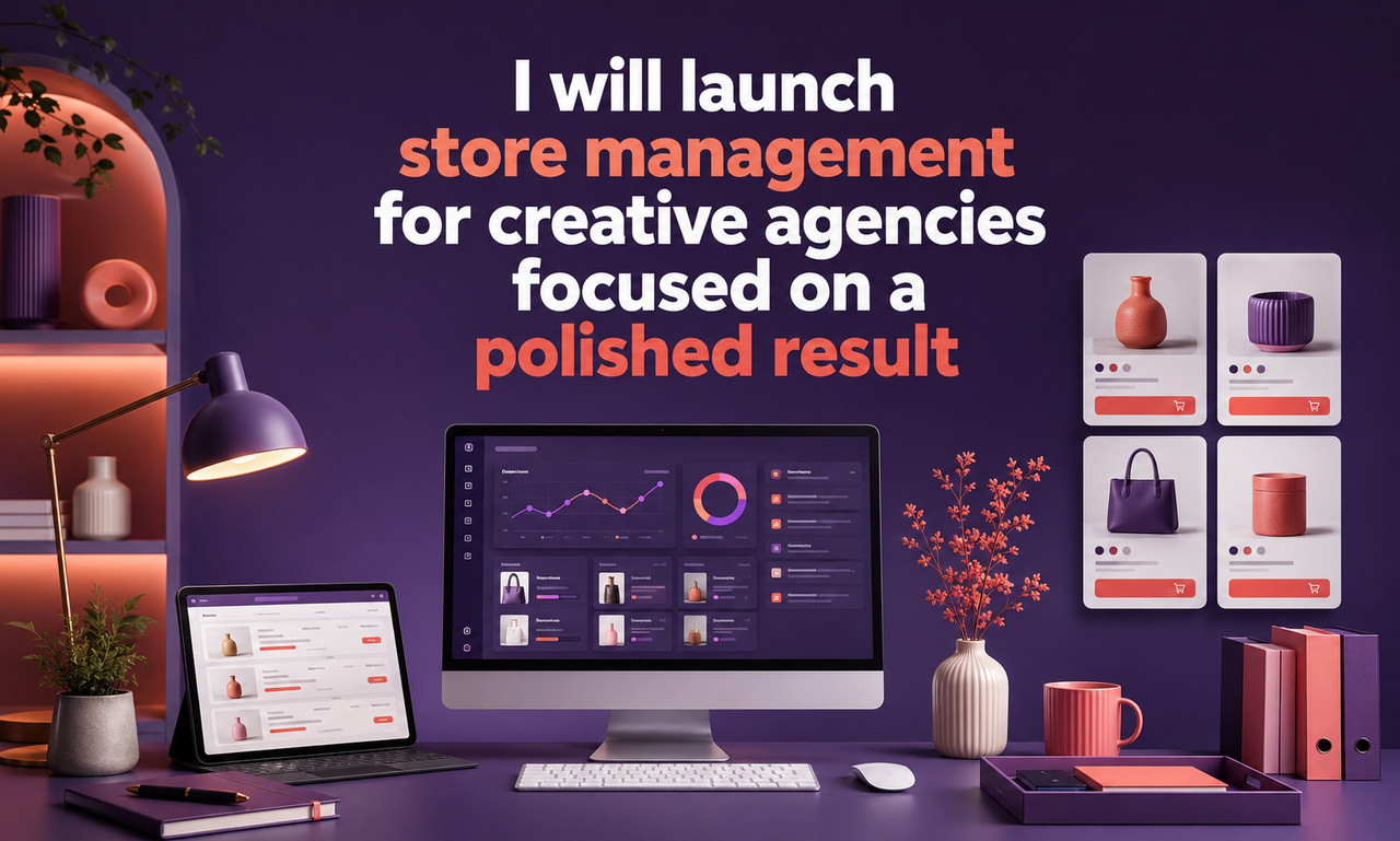 I will launch store management for creative agencies focused on a polished result