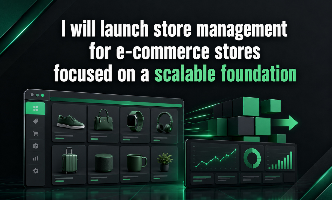 I will launch store management for e-commerce stores focused on a scalable foundation