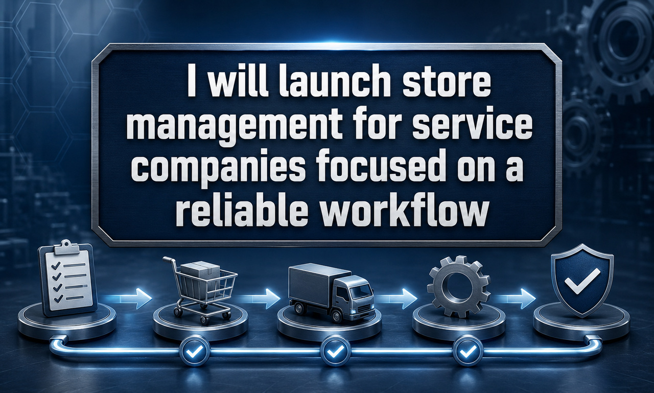 I will launch store management for service companies focused on a reliable workflow