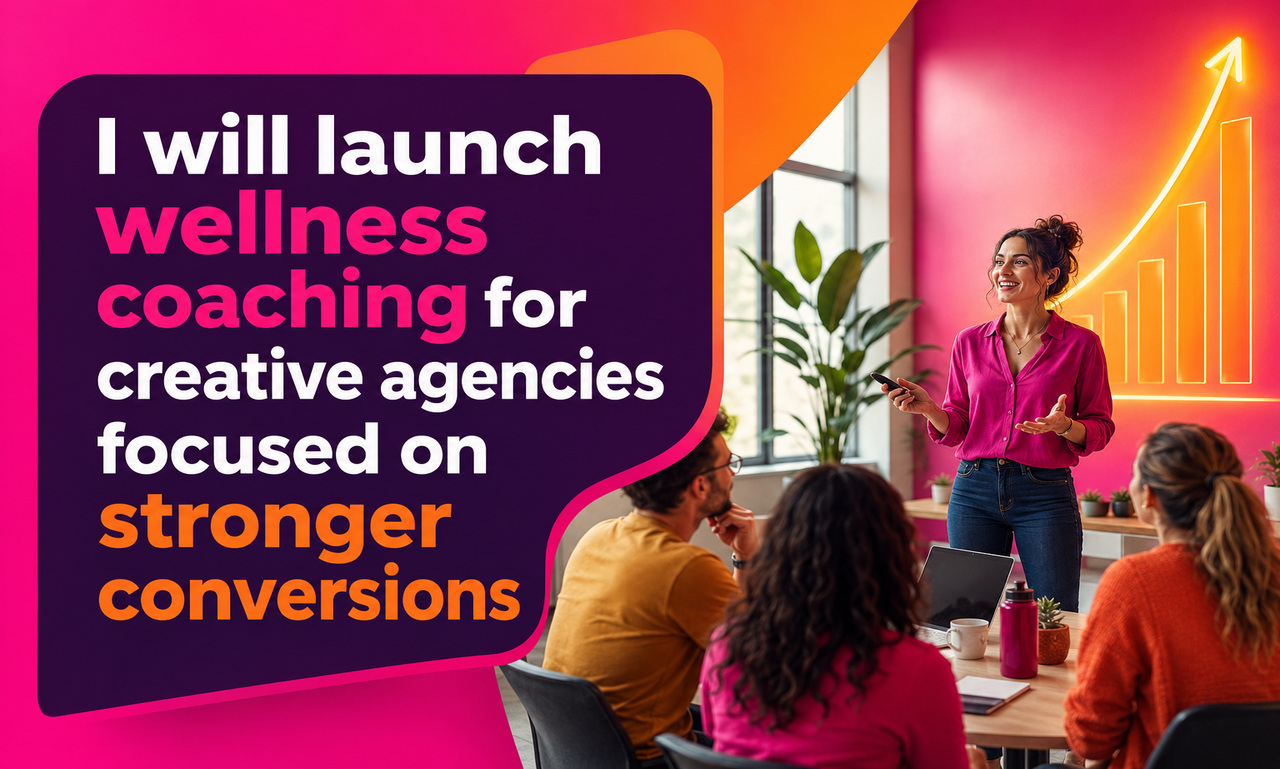 I will launch wellness coaching for creative agencies focused on stronger conversions