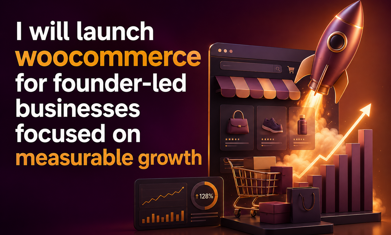 I will launch woocommerce for founder-led businesses focused on measurable growth