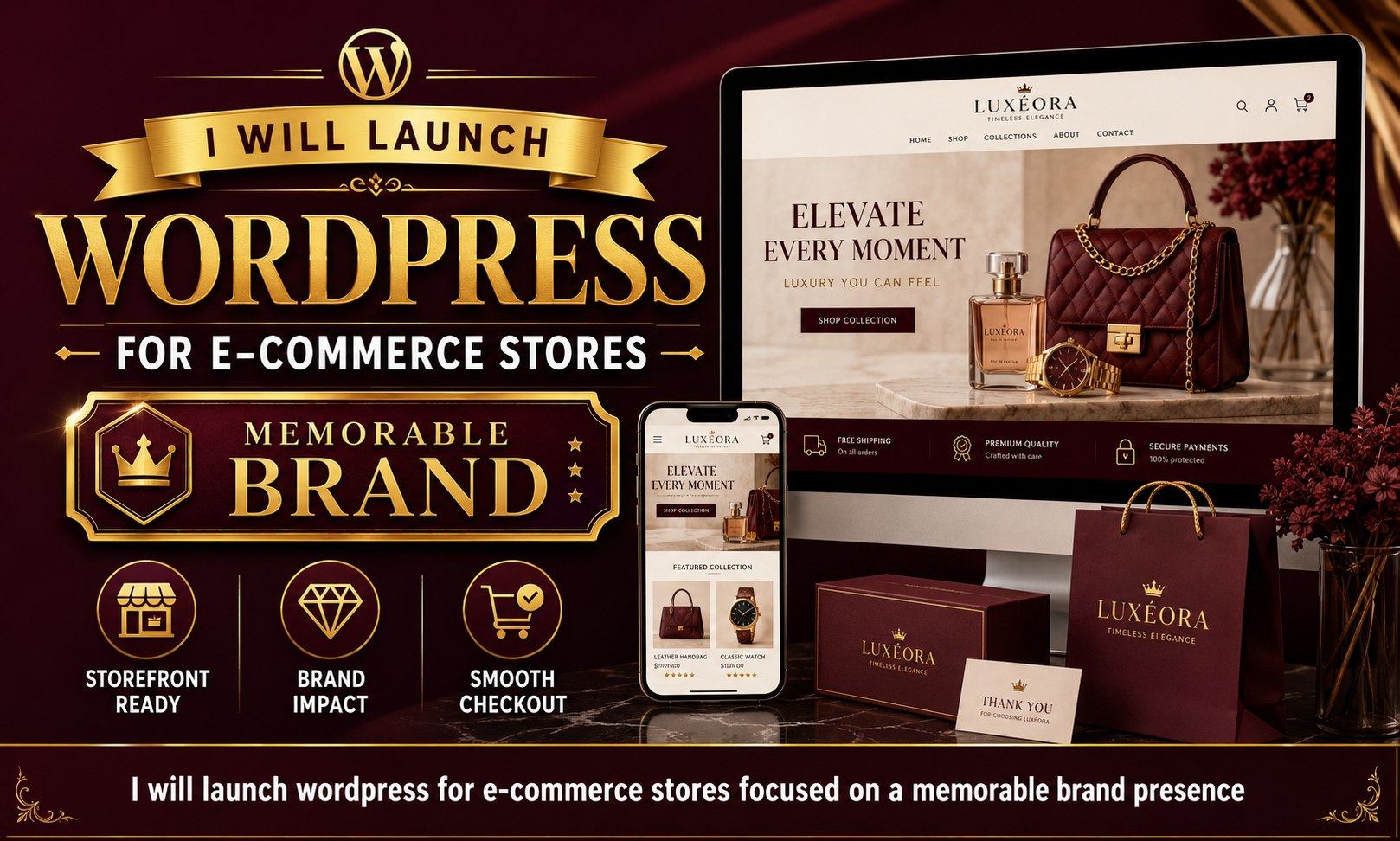 I will launch wordpress for e-commerce stores focused on a memorable brand presence
