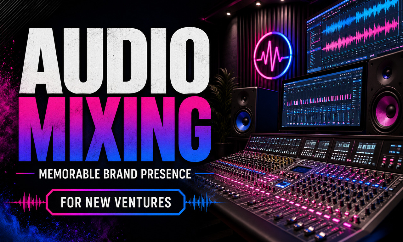 I will manage audio mixing for new ventures focused on a memorable brand presence