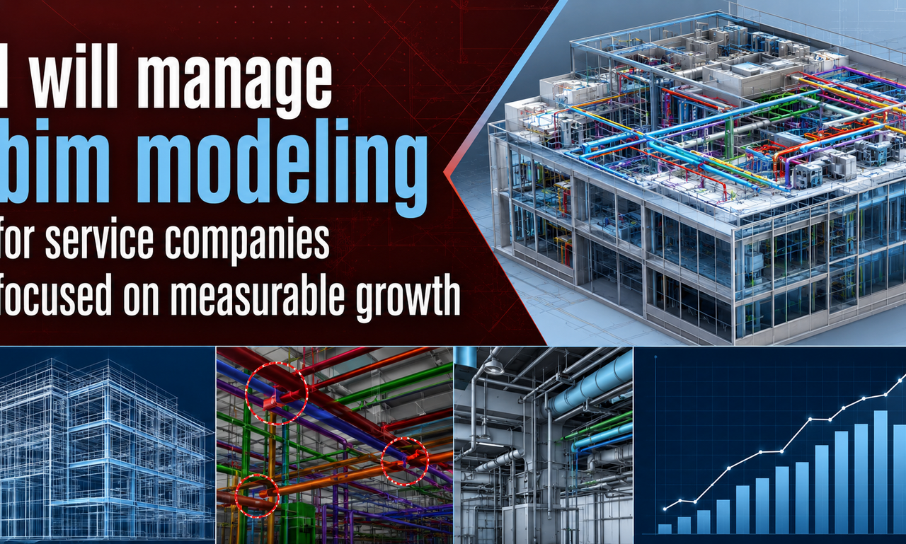 I will manage bim modeling for service companies focused on measurable growth