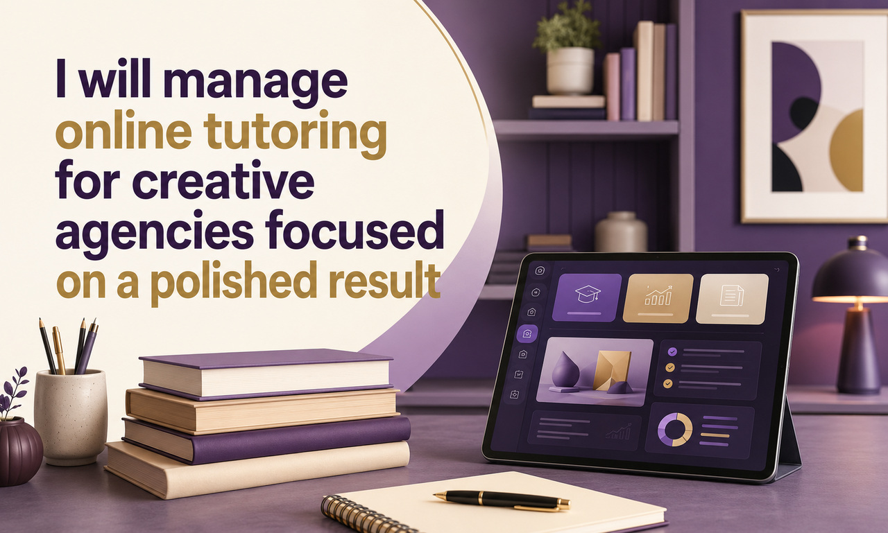 I will manage online tutoring for creative agencies focused on a polished result