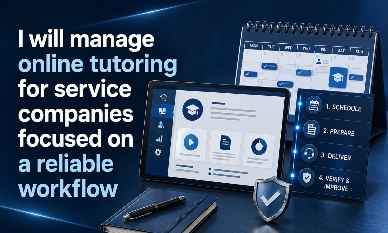 I will manage online tutoring for service companies focused on a reliable workflow