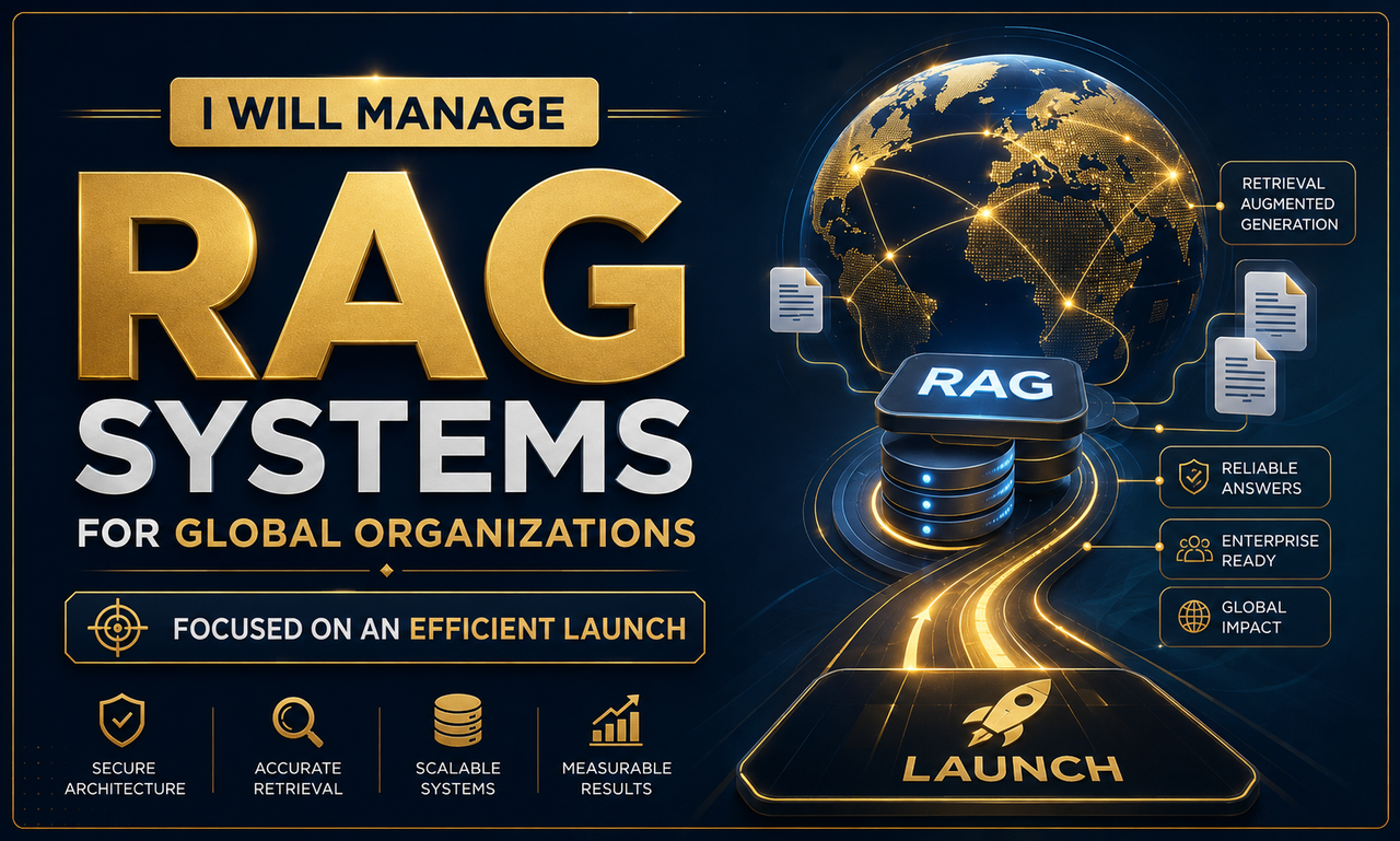 I will manage rag systems for global organizations focused on an efficient launch