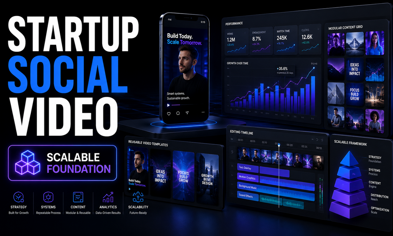 I will manage social video for growing startups focused on a scalable foundation