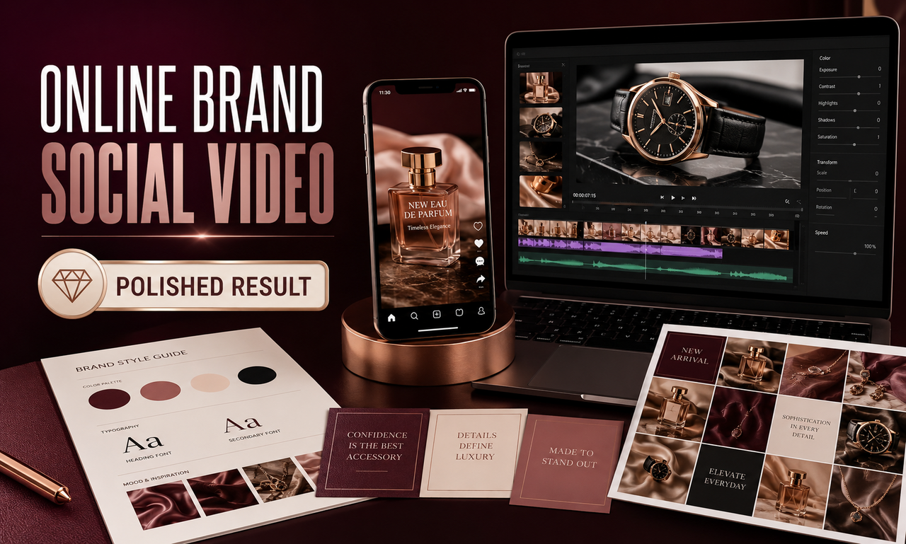 I will manage social video for online brands focused on a polished result