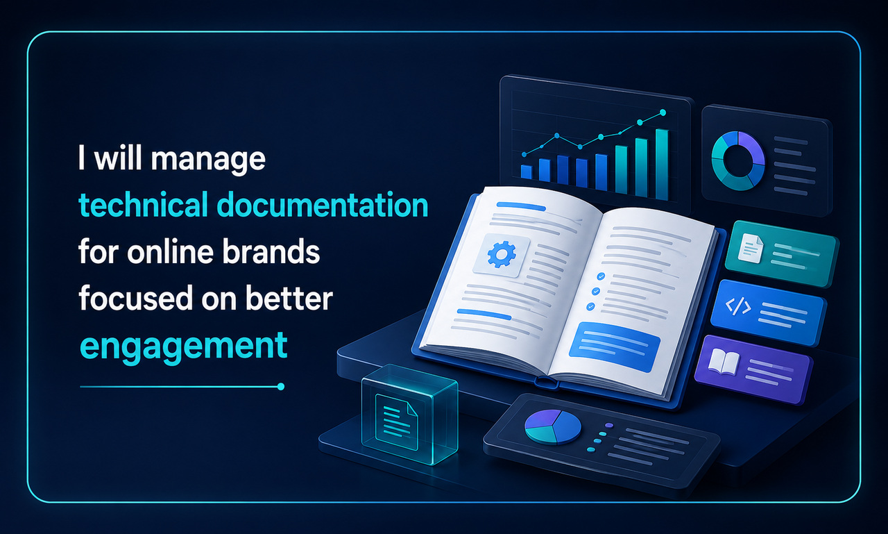 I will manage technical documentation for online brands focused on better engagement