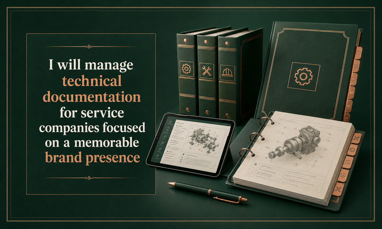 I will manage technical documentation for service companies focused on a memorable brand presence