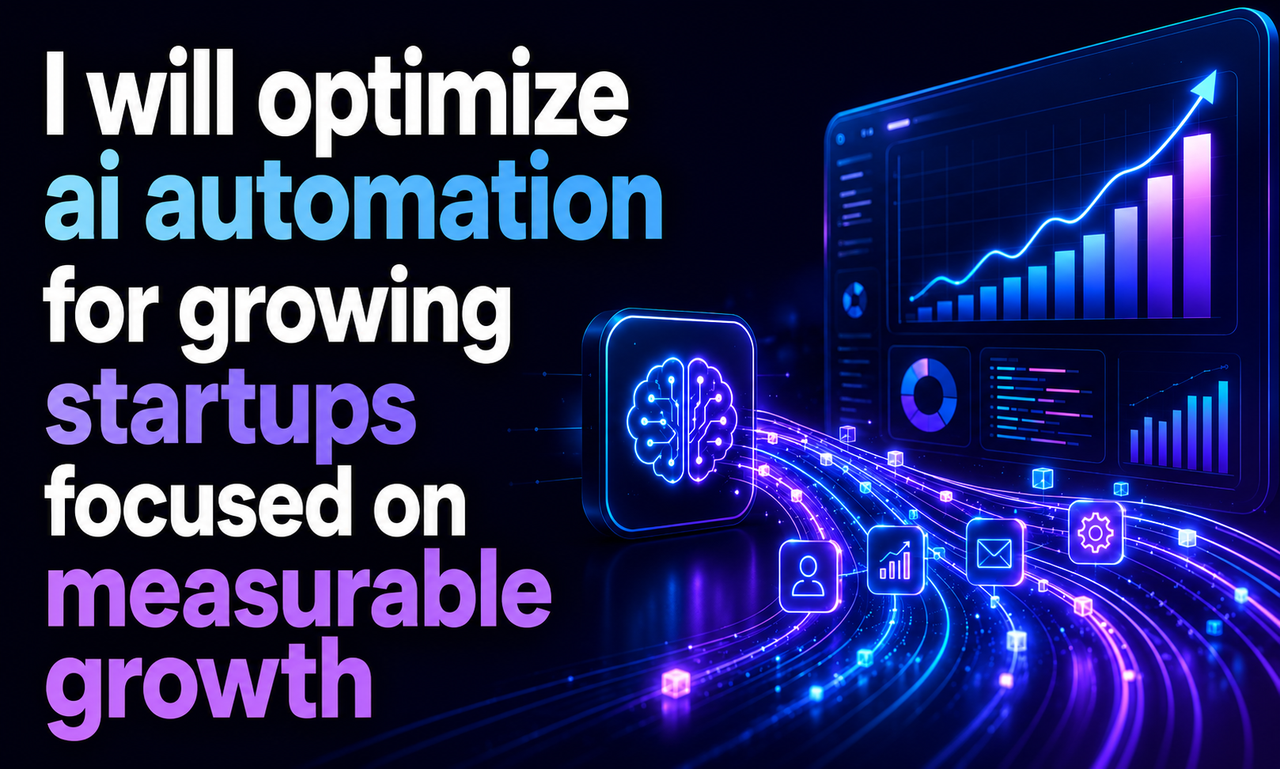 I will optimize ai automation for growing startups focused on measurable growth