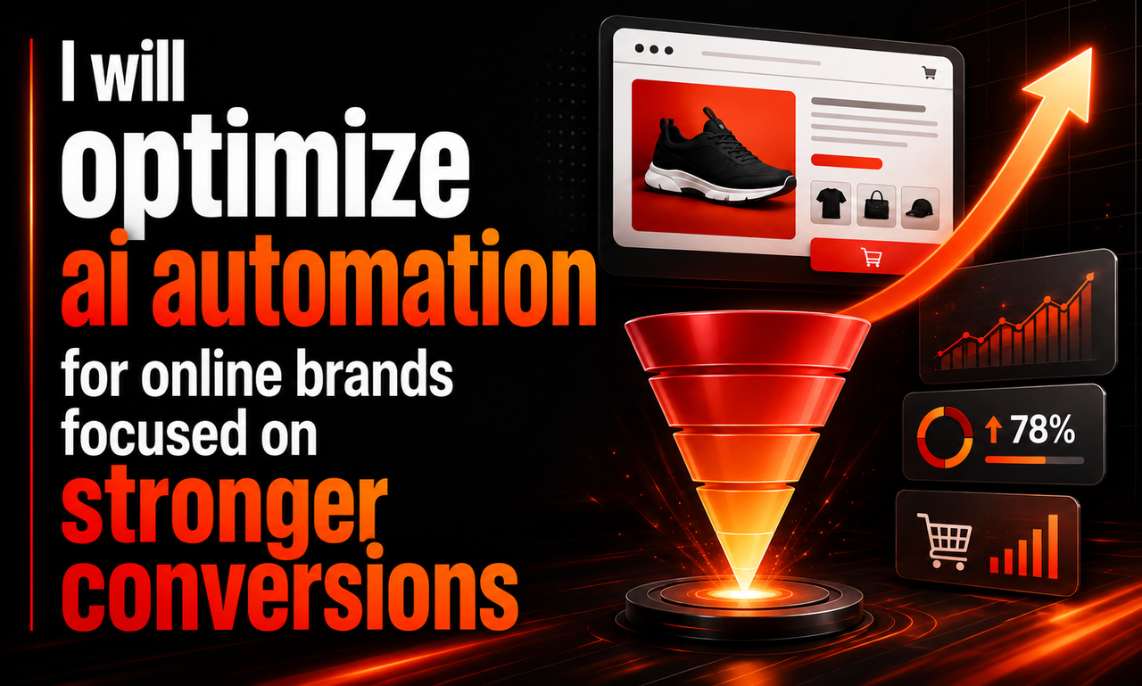 I will optimize ai automation for online brands focused on stronger conversions