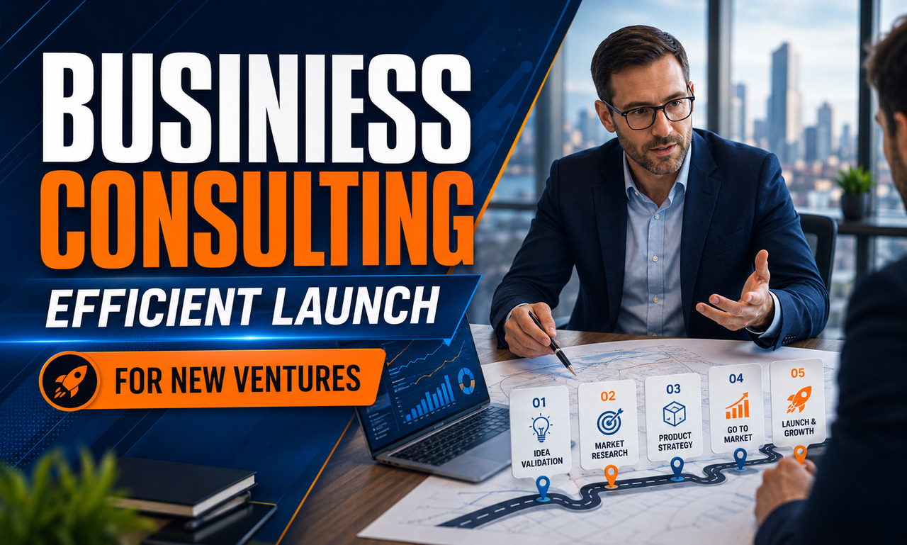 I will optimize business consulting for new ventures focused on an efficient launch