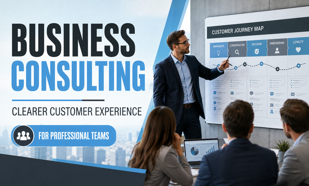 I will optimize business consulting for professional teams focused on a clearer customer experience