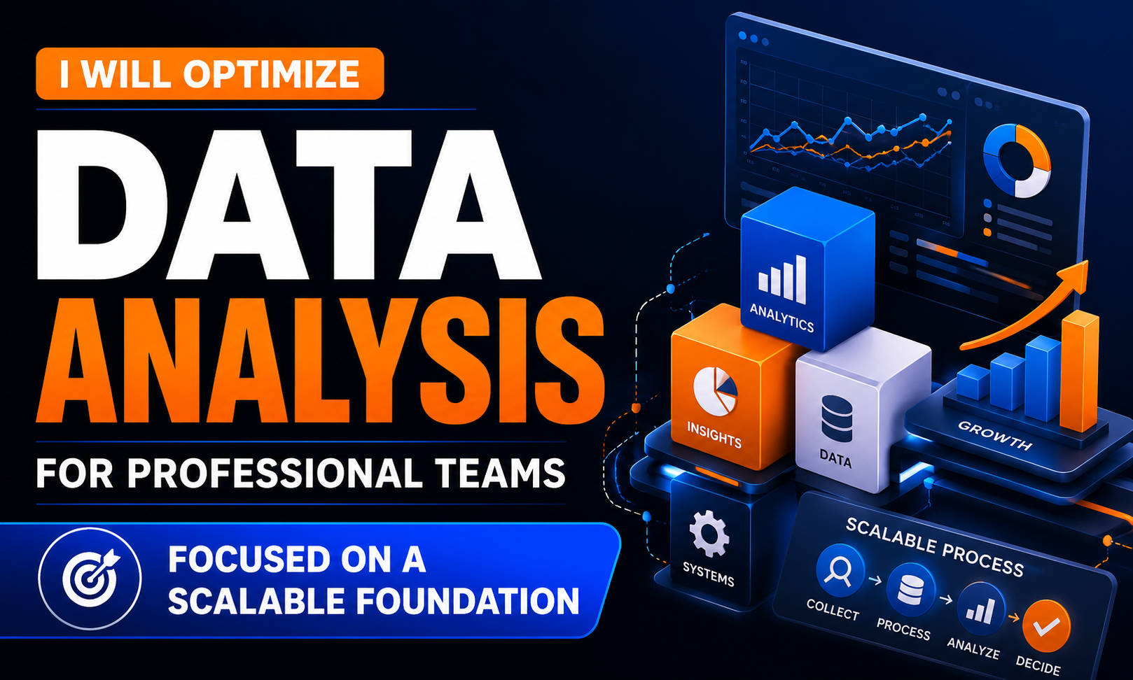 I will optimize data analysis for professional teams focused on a scalable foundation
