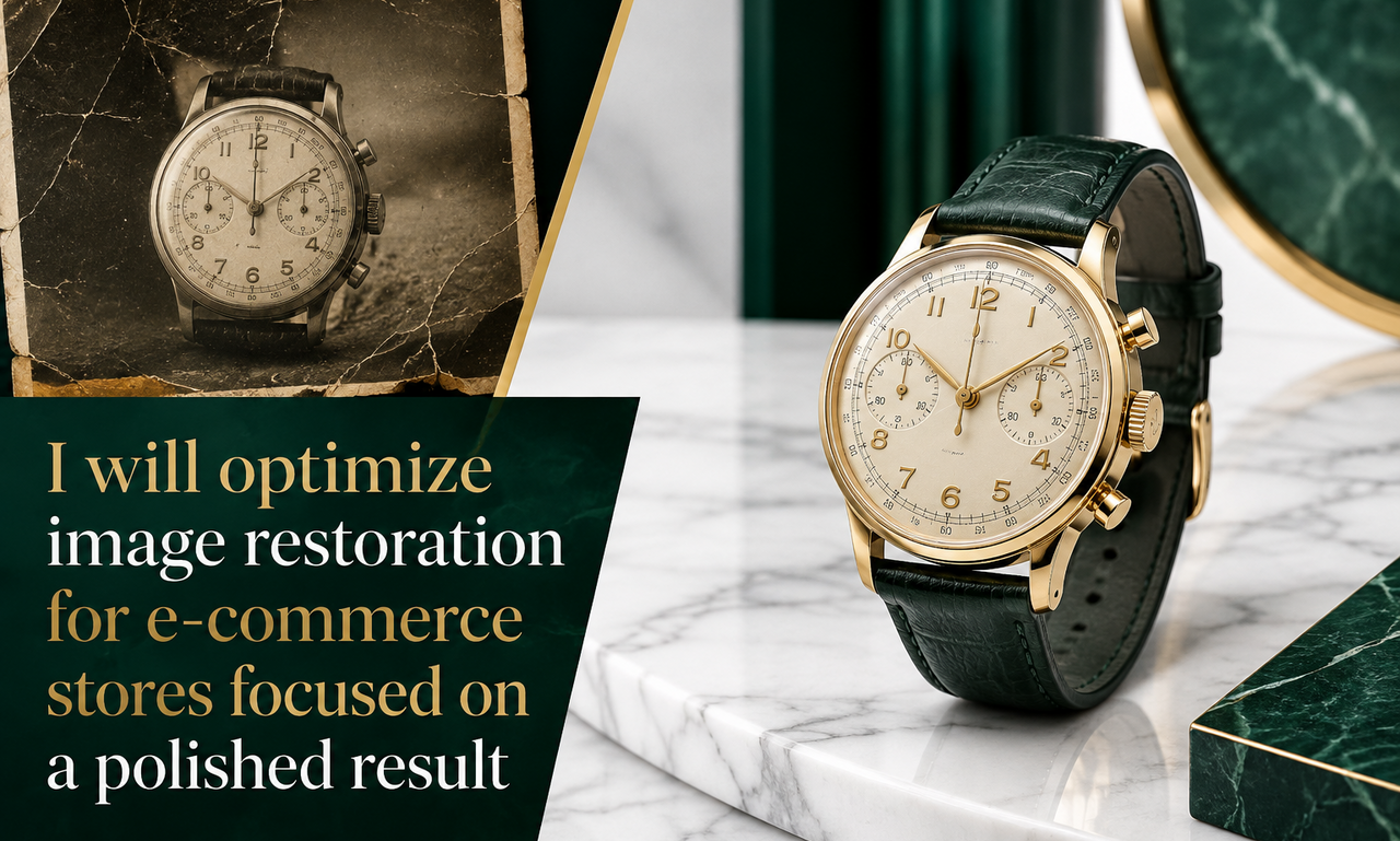 I will optimize image restoration for e-commerce stores focused on a polished result