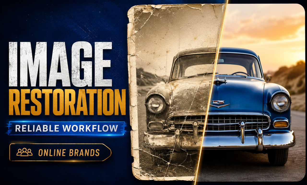 I will optimize image restoration for online brands focused on a reliable workflow