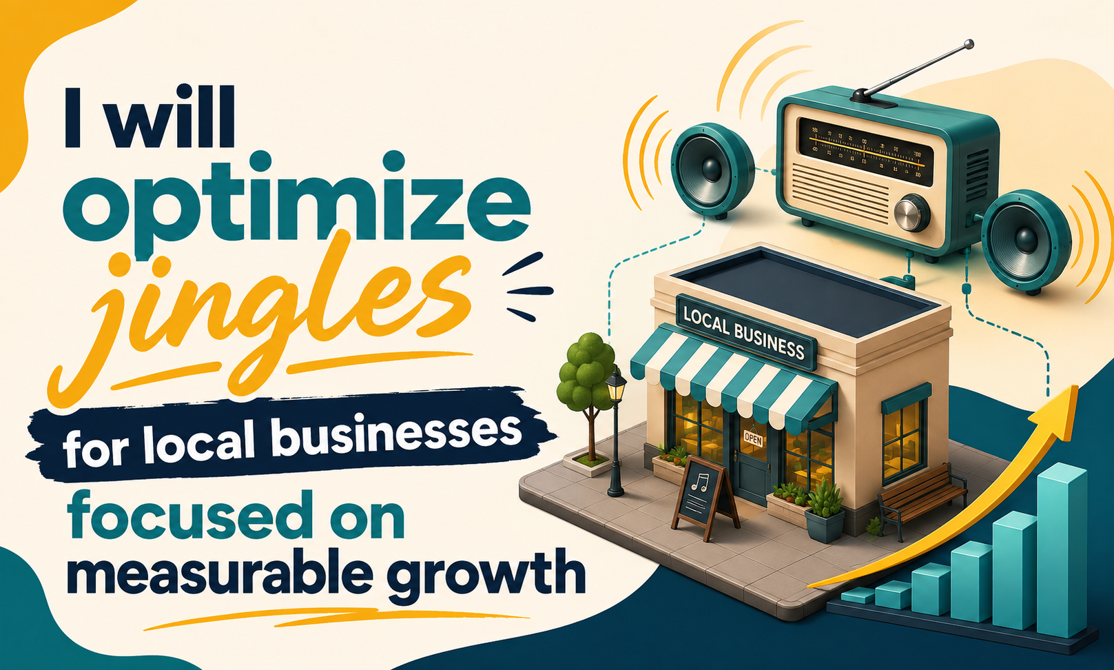 I will optimize jingles for local businesses focused on measurable growth